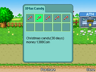 Exange candy in farm